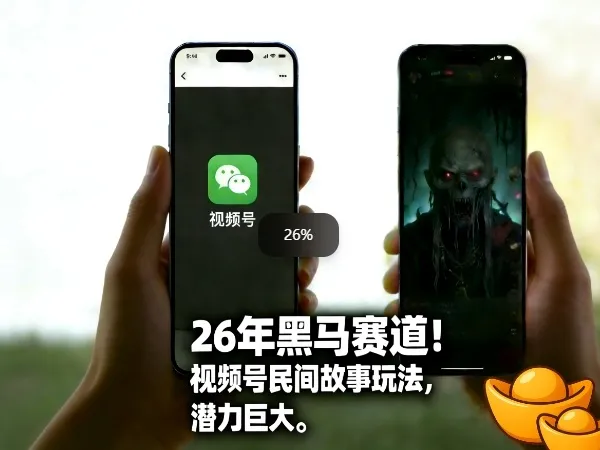 26年黑马赛道，视频号民间故事类玩法，潜力巨大，每日收益超5张-寒山客