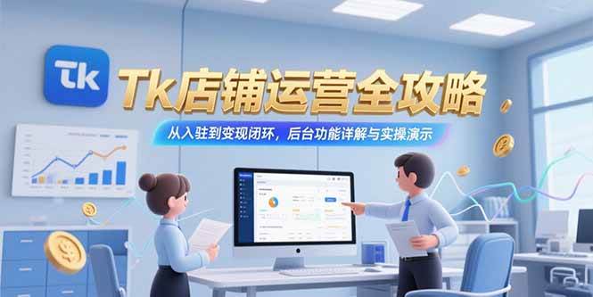 （15345期）Tk店铺运营全攻略，从入驻到变现闭环，后台功能详解与实操演示-寒山客