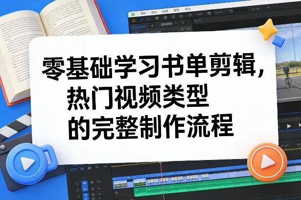 零基础学习书单剪辑，热门视频类型的完整制作流程(更新2026)-寒山客