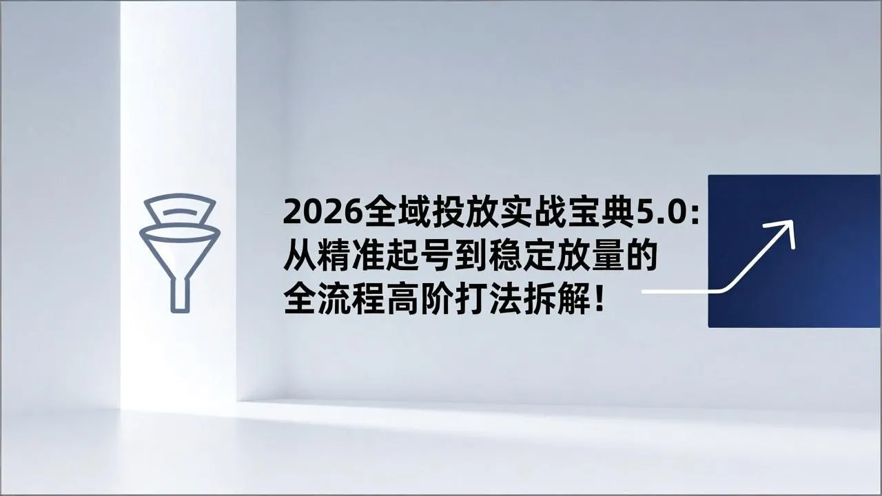 2026全域投放实战宝典5.0：从精准起号到稳定放量的全流程高阶打法拆解！-寒山客