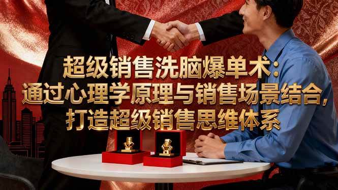 （16370期）超级销售洗脑爆单术：通过心理学原理与销售场景结合,打造超级销售思维体系-寒山客