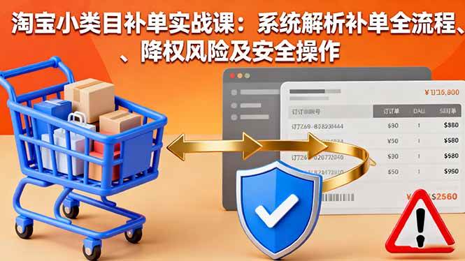（16239期）淘宝小类目补单实战课：系统解析补单全流程、降权风险及安全操作-寒山客