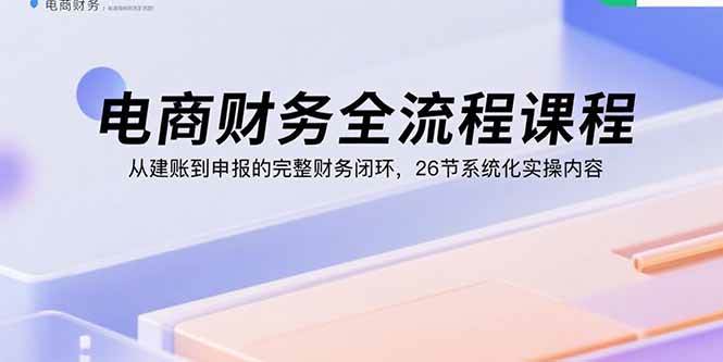 （15893期）电商财务全流程课程：从建账到申报的完整财务闭环，26节系统化实操内容-寒山客