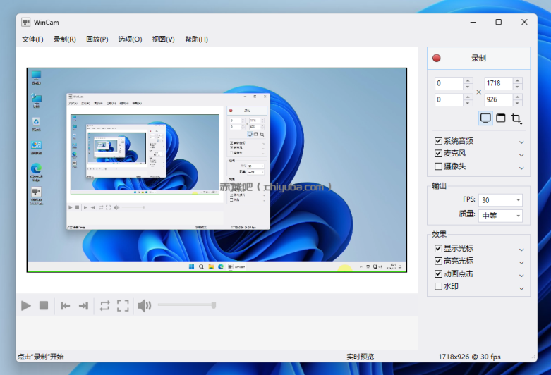 WinCam 屏幕录制工具