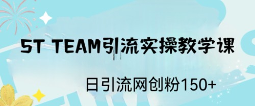 ST TEAM引流实操课，日引流网创粉100+-寒山客