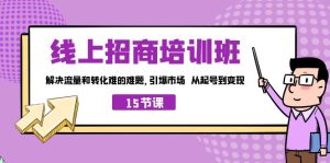 线上·招商培训班,解决流量和转化难的难题 引爆市场 从起号到变现(15节)-寒山客