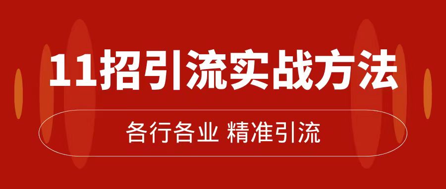 精准引流术：11招引流实战方法，让你私域流量加到爆（11节课完整版）-寒山客