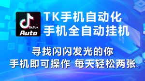 (10815期)海外抖音TK手机自动挂机,每天轻松搞2张-寒山客