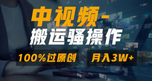 无脑双重去重原创视频,100%中视频+视频号分成计划,一键多平台发布小白…-寒山客
