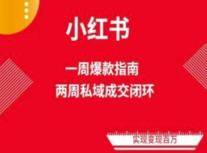 爆款小红书免费流量体系课程(两周变现),小红书电商教程-寒山客