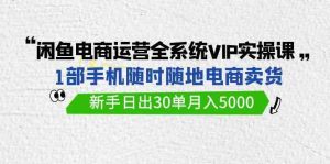 (9547期)闲鱼电商运营全系统VIP实战课,1部手机随时随地卖货,新手日出30单月入5000-寒山客