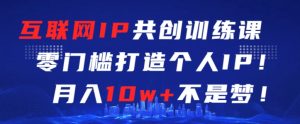 互联网IP共创训练课,零门槛零基础打造个人IP,月入10w+不是梦-寒山客