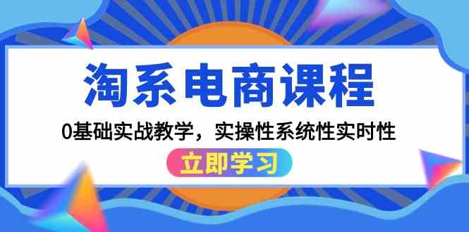 淘系电商课程，0基础实战教学，实操性系统性实时性（15节课）-寒山客