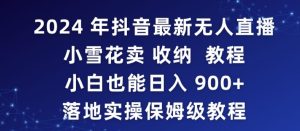 2024年抖音最新无人直播小雪花卖收纳教程,小白也能日入900+落地实操保姆级教程-寒山客