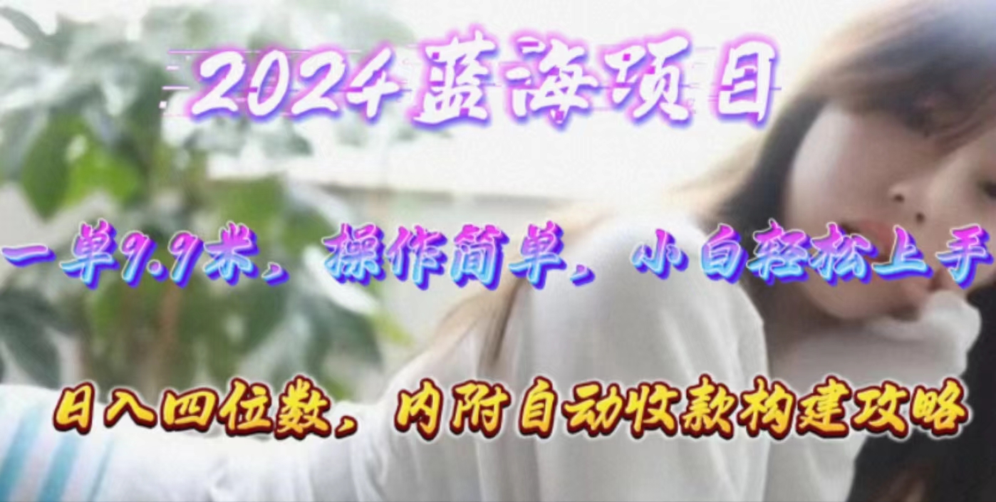 （10204期）年轻群体的蓝海市场，1单9.9元，操作简单，小白轻松上手，日入四位数-寒山客