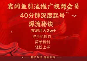 闲鱼暴力引流推广视频会员,能做到日入2W+,操作简单-寒山客