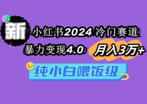 (9133期)小红书2024冷门赛道 月入3万+ 暴力变现4.0 纯小白喂饭级-寒山客