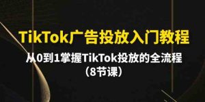 （10085期）TikTok广告投放入门教程，从0到1掌握TikTok投放的全流程（8节课）-寒山客