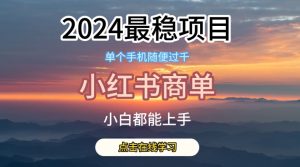2024最稳蓝海项目，小红书商单项目，没有之一-寒山客
