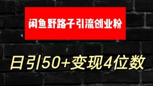 大眼闲鱼野路子引流创业粉，日引50+单日变现四位数-寒山客
