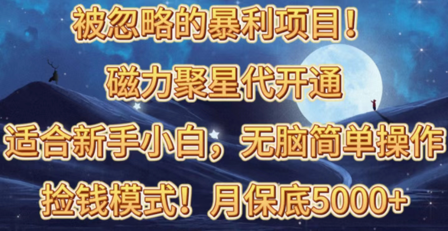 （10245期）被忽略的暴利项目！磁力聚星代开通捡钱模式，轻松月入五六千-寒山客