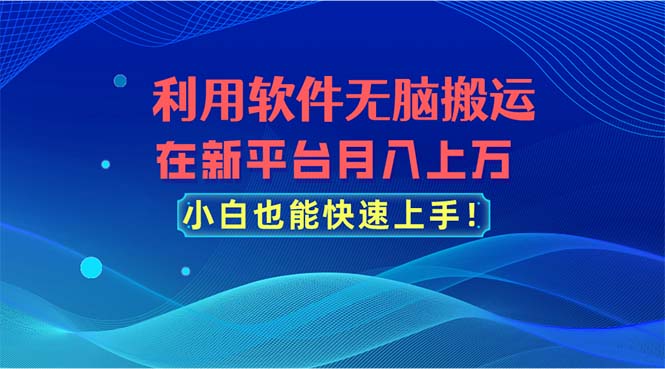 利用软件无脑搬运，在新平台月入上万，小白也能快速上手-寒山客