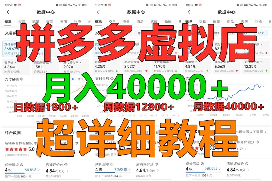 拼多多虚拟电商训练营月入40000+，全网最详细，你做你也行，暴利稳定长久-寒山客