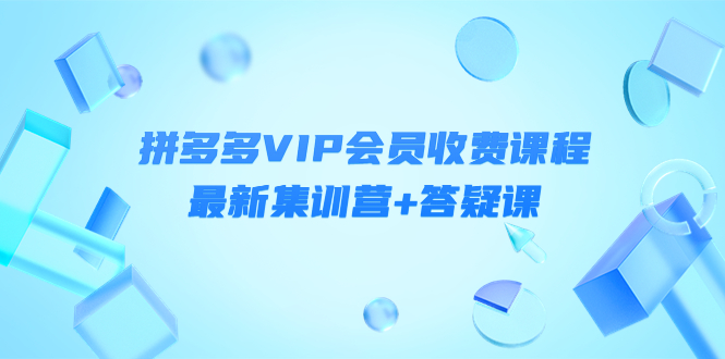 某社群·拼多多VIP会员收费课程，最新集训营+答疑课-价值3299元￼-寒山客