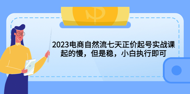 2023电商自然流七天正价起号实战课：起的慢，但是稳，小白执行即可！-寒山客