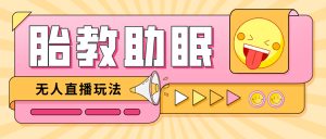 最新抖音快手蓝海无人直播胎教助眠玩法，轻松引爆直播间【教程+软件+素材】-寒山客