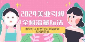 2024美业引爆全域流量玩法,素材打法 付费打法 底层逻辑 私城运营等(31节)-寒山客