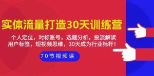 实体流量打造30天训练营:个人定位,对标账号,选题分析,投流解读(70节)-寒山客