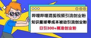 哔哩哔哩混剪视频引流创业粉日引300+知识星球零成本被动引流创业粉一天300+-寒山客