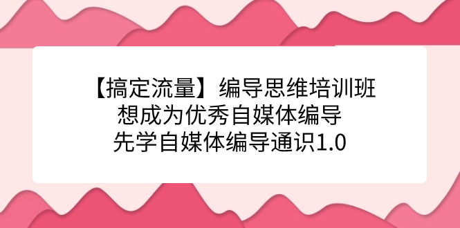 【搞定流量】编导思维培训班，想成为优秀自媒体编导先学自媒体编导通识1.0-寒衣客