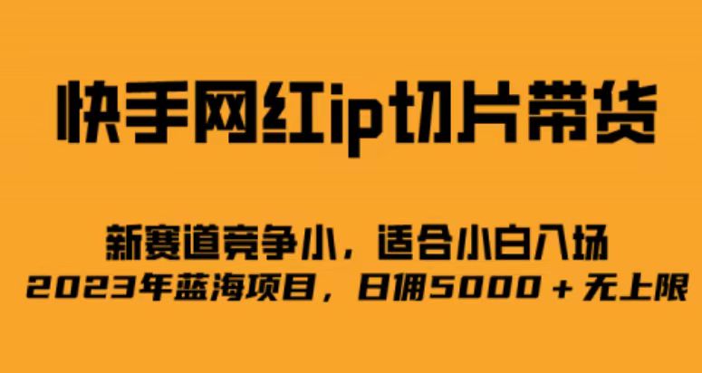 快手网红ip切片新赛道，竞争小事，适合小白 2023蓝海项目-寒山客