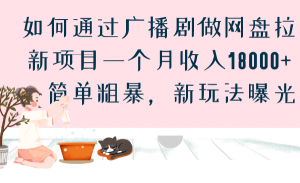 如何通过广播剧做网盘拉新项目一个月收入18000+，简单粗暴，新玩法曝光-寒山客