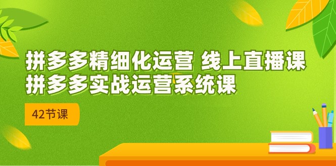 拼多多精细化运营 线上直播课：拼多多实战运营系统课（更新47节）-寒山客