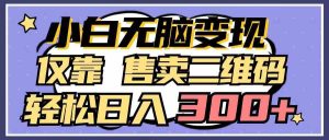 (9637期)小白无脑变现,仅靠售卖二维码,轻松日入300+-寒山客