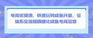 电商实操课,快速玩转咸鱼抖音,全体系全流程精细化咸鱼电商运营-寒山客