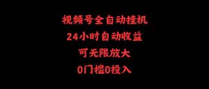 (10031期)视频号全自动挂机,24小时自动收益,可无限放大,0门槛0投入-寒山客