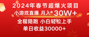 龙年2024过年期间,最爆火的项目 抓住机会 普通小白如何逆袭一个月收益30W+-寒山客