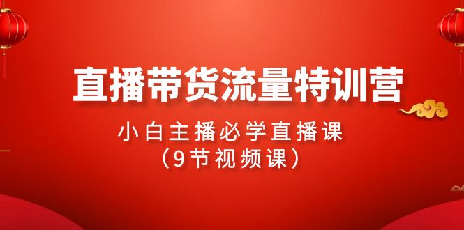 2024直播带货流量特训营，小白主播必学直播课（9节视频课）-寒山客