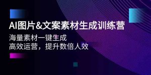 AI图片&文案素材生成训练营,海量素材一键生成 高效运营 提升数倍人效-寒山客