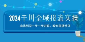 2024千川全域投流精品实操：由谈到深一步一步讲解，教你直播带货（15节）-寒山客