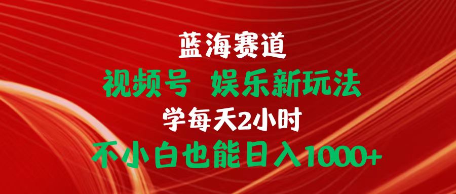 （10818期）蓝海赛道视频号 娱乐新玩法每天2小时小白也能日入1000+-寒山客