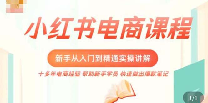 小红书电商新手入门到精通实操课，从入门到精通做爆款笔记，开店运营-寒山客