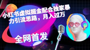 小红书虚拟掘金配合独家首发暴力引流思路，月入过万-寒山客