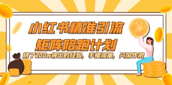 小红书精准引流·矩阵陪跑计划：烧了200w得出的经验，手握流量，兴风作浪！-寒衣客