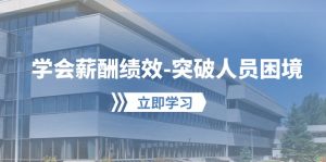 学会薪酬绩效突破人员困境：建立自己的【薪酬+绩效】体系，企业与员工双赢选择-寒山客