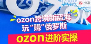 ozon跨境新蓝海玩“赚”俄罗斯，ozon进阶实操训练营-寒山客